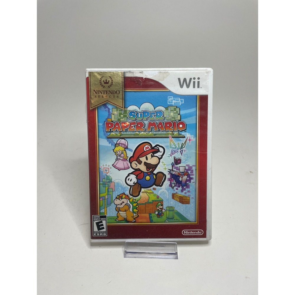 Nintendo Super Paper Mario Wii Video Game Red Nintendo Selects Edition Tested
